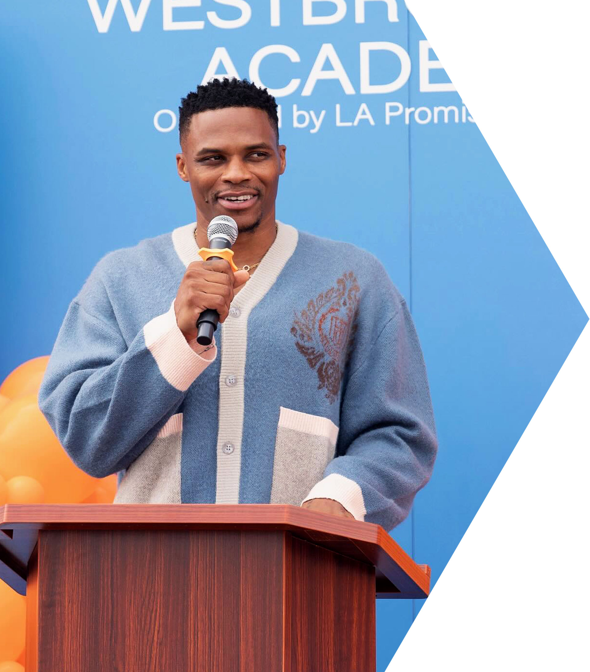 NBA star Russell Westbrook guest speaking on entrepreneurship, branding, and creating impact off the court
