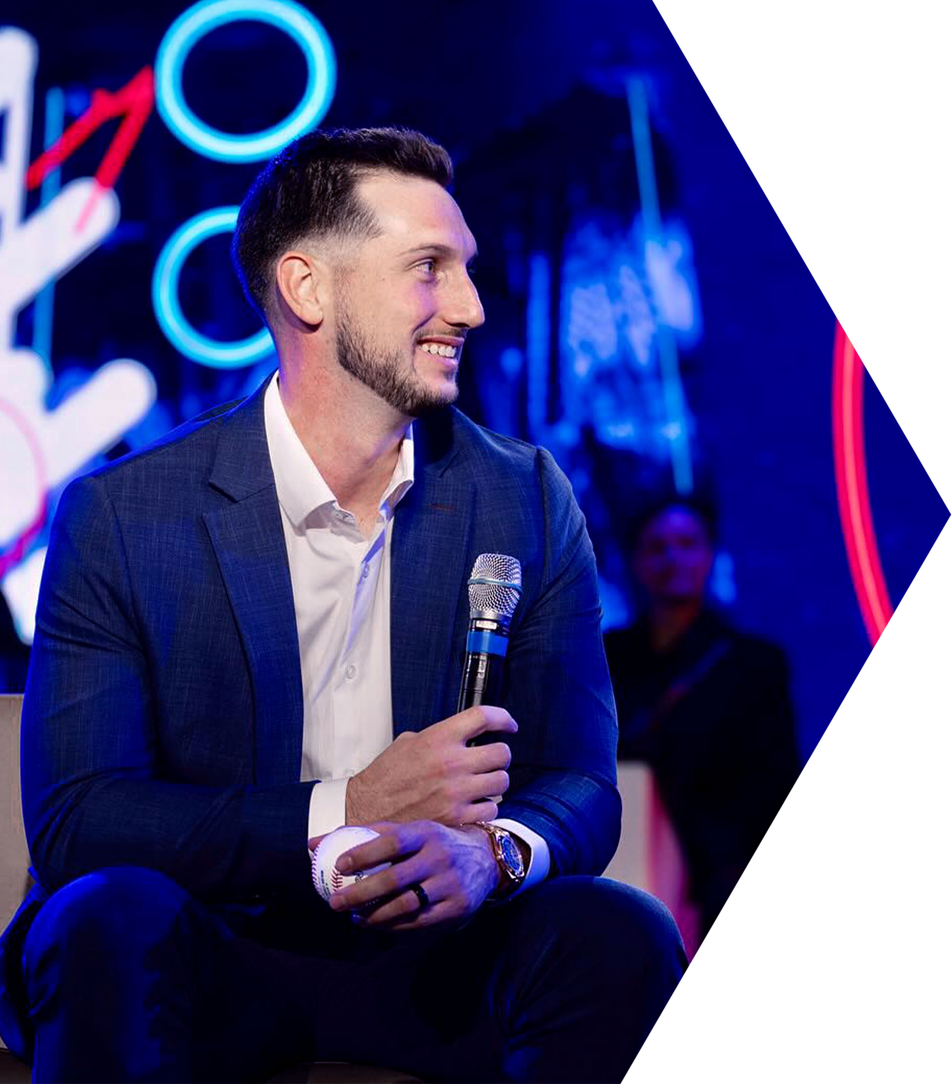 MLB outfielder Kyle Tucker discussing teamwork, leadership, and building a winning mindset as guest speaker