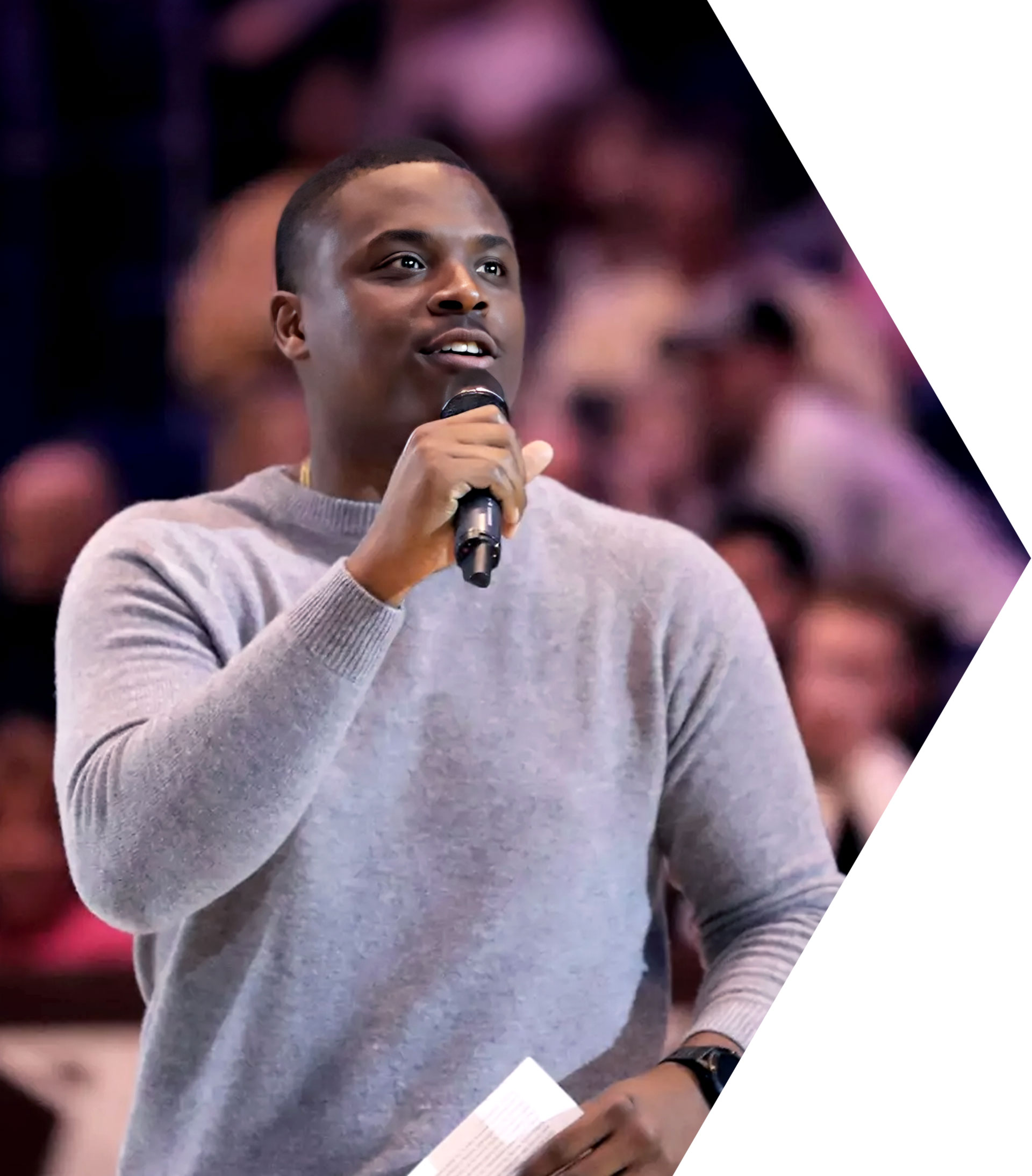 Lethal Shooter Chris Matthews delivers motivational speech to audience with talk on discipline, training, resilience, and mastering your craft