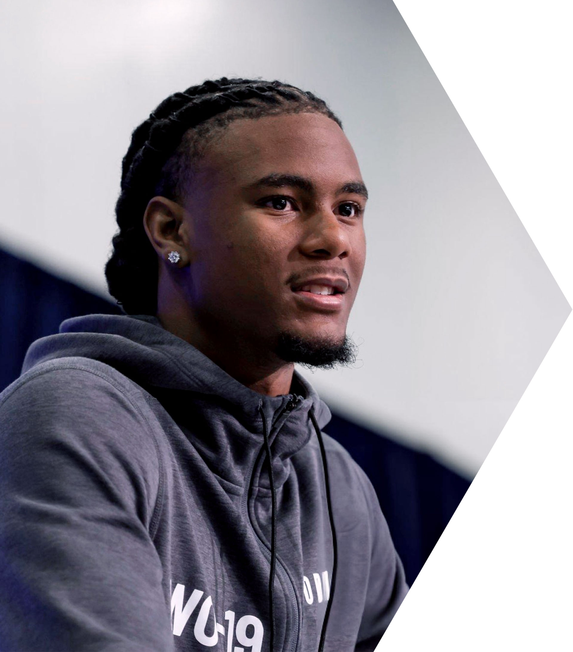 Adonai Mitchell speaking on teamwork, preparation, and performing under pressure in professional sports