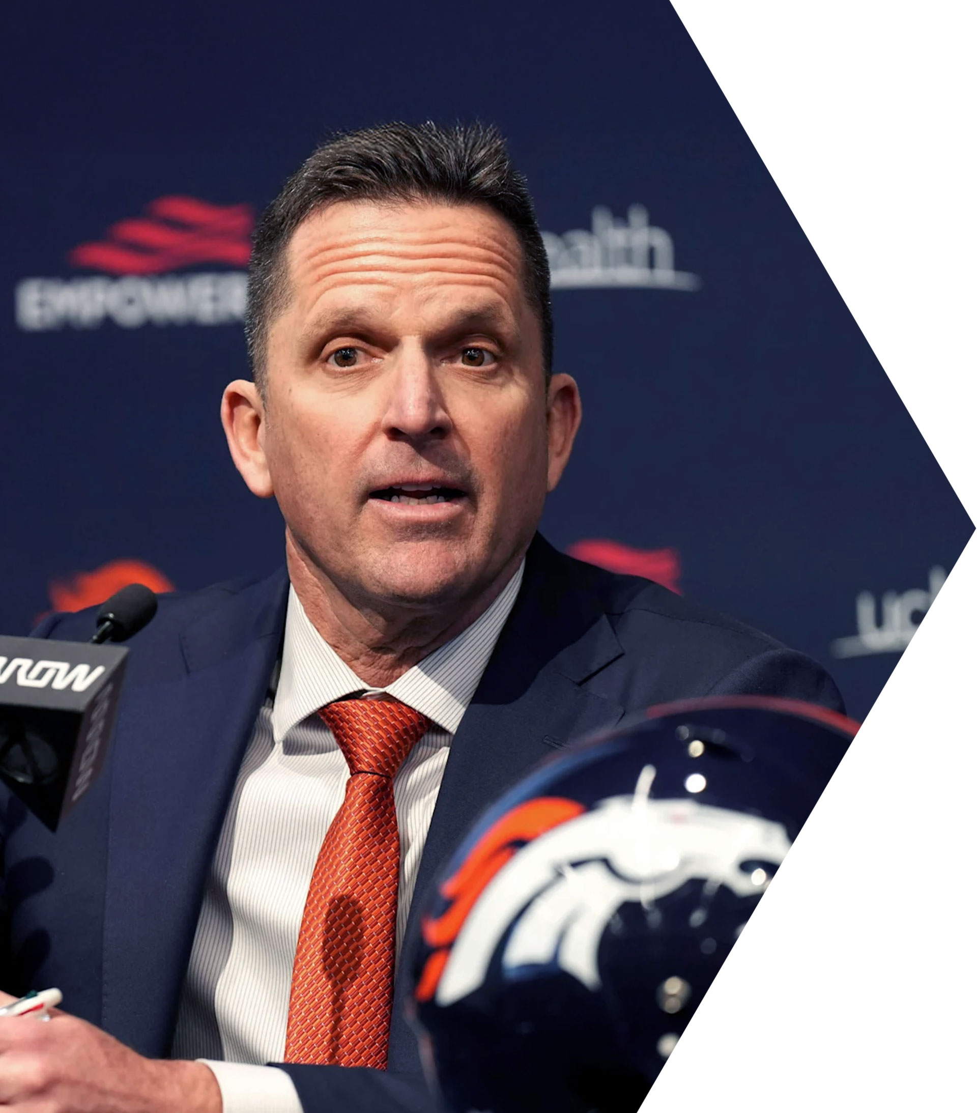 NFL executive George Paton delivering keynote on leadership, team building, and organizational strategy