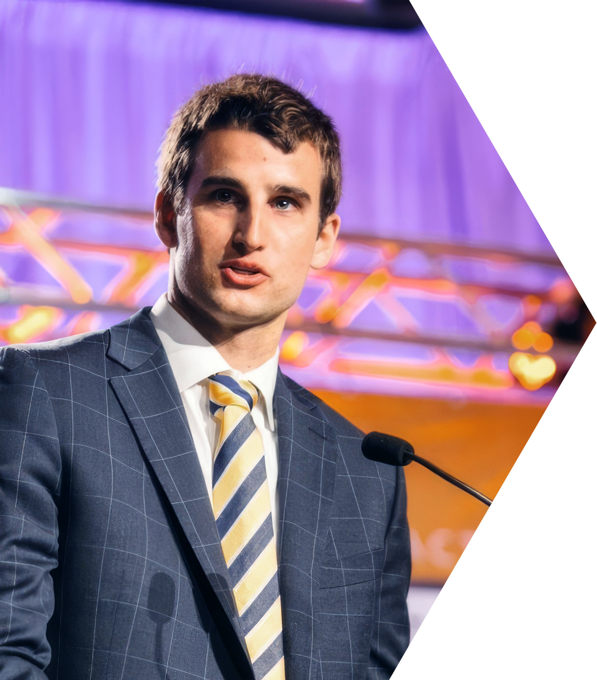 Austin Hatch speaking on resilience, overcoming adversity, and finding purpose through life challenges